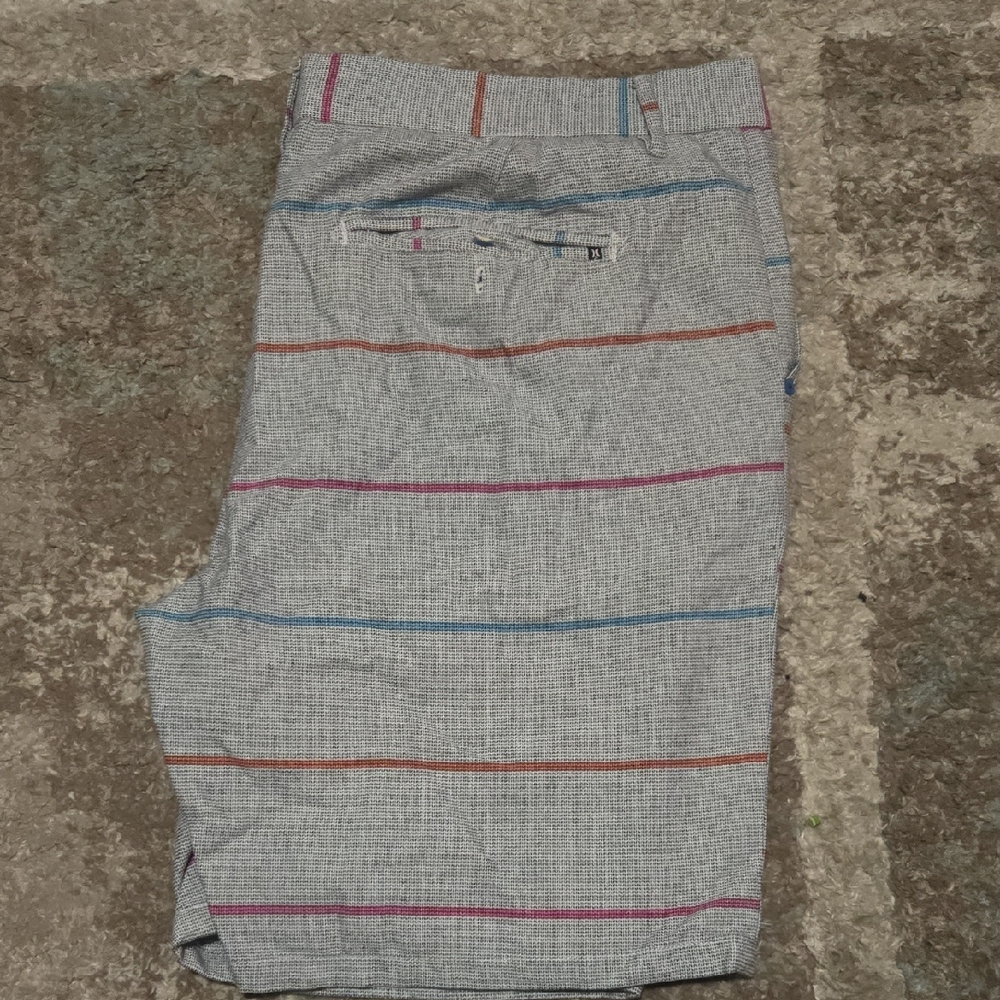 Hurley Gray and Orange Patterned Shorts